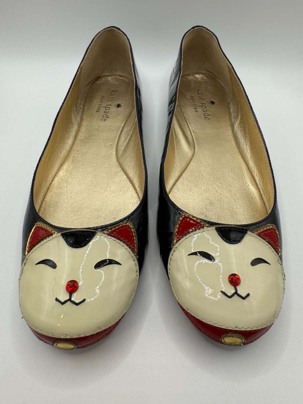 Kate Spade New York Jimi Lucky Cat Patent Leather Flats 7